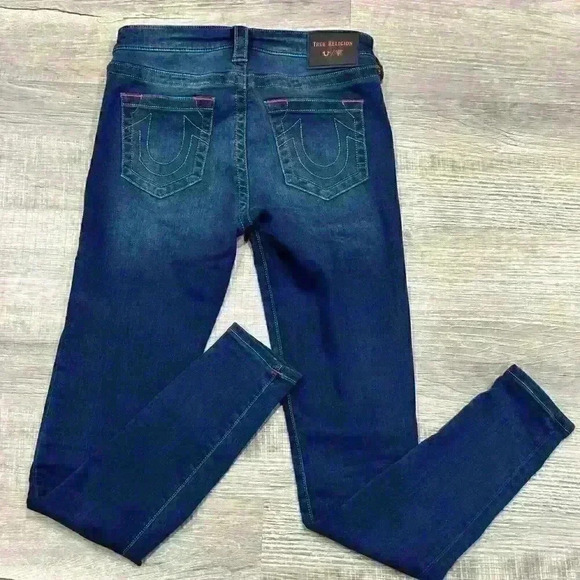 True Religion Manchester United Womens Curvy Stretch Skinny Denim Jeans 28 EUC - Picture 3 of 16